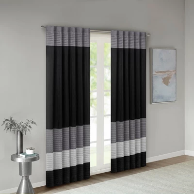 84"x50" Salem Polyoni Pintuck Light Filtering Window Curtain Panel - Madison Park 10 84"x50" Salem Polyoni Pintuck Light Filtering Window Curtain Panel - Madison Park - Image 10