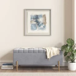 Ashlar Hand Painted Abstract Framed Glass And Matted Wall Art Blue - Madison Park 10 Ashlar Hand Painted Abstract Framed Glass And Matted Wall Art Blue - Madison Park -Madison Park GUEST 020bba55 66e9 435e 857d 0122f60c795c