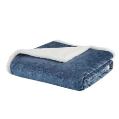 60"x70" Oversized Celia Textured Plush Throw Blanket -Madison Park GUEST 02c59f95 b71c 40c5 8696 6da8b662be40