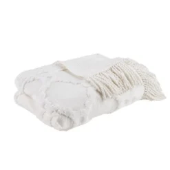 50"x60" Hannah Cotton Tufted Throw Blanket -Madison Park GUEST 0723f4e0 2ce3 4dea a287 60b13bfe5366