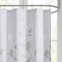 Anise Floral Printed Burnout Shower Curtain -Madison Park GUEST 0953be1a c49f 4fbf a71c 7beea9d3e59b