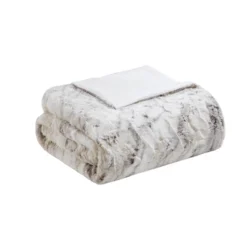 60"x70" Oversized Aina Faux Fur Throw Blanket - Madison Park -Madison Park GUEST 09bf3c16 2e07 4e88 9f51 72f8ed9df575