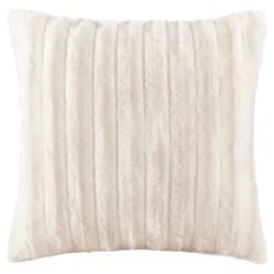 20"x20" Oversize York Faux Fur Square Throw Pillow -Madison Park GUEST 0b7b6819 2fd2 459e 8399 7b63a03c8a1c