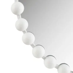 36" Marlowe Beaded Round Wall Mirror White - Madison Park -Madison Park GUEST 0ec9624b dcd4 4464 a363 0e1b3b1998b8