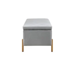 Charmaine Upholstered Storage Bench With Gold Metal Legs Gray - Madison Park 11 Charmaine Upholstered Storage Bench With Gold Metal Legs Gray - Madison Park -Madison Park GUEST 10efc8c1 b9cc 4980 bb39 32deee5ee4a1