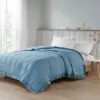 Parkman Oversized Down Alternative With Satin Trim Bed Blanket Slate Blue
