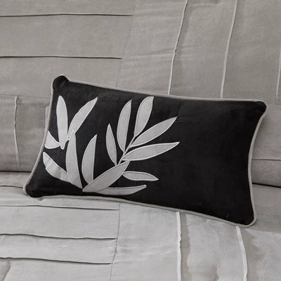 Landcaster Microsuede Pleated Comforter Set 7pc 5 Landcaster Microsuede Pleated Comforter Set 7pc - Image 5