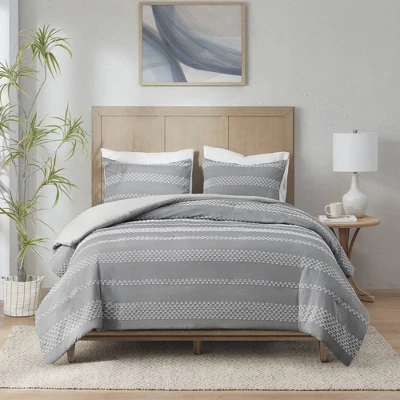 Madison Park Knox Clipped Jacquard Duvet Cover Set 2 Madison Park Knox Clipped Jacquard Duvet Cover Set - Image 2