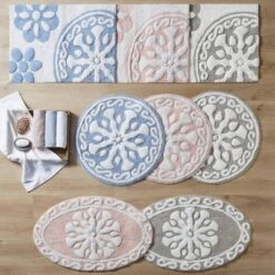 Tunisia Medallion Cotton Tufted Bath Rug -Madison Park GUEST 19dbd5f2 b61e 4253 819f 20223b83d5ba