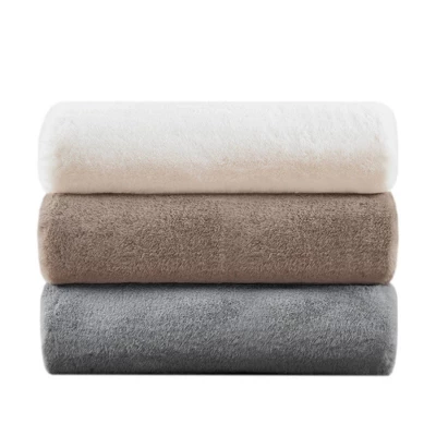 50"x60" Sienna Solid Premium Faux Fur Throw Blanket - Madison Park 8 50"x60" Sienna Solid Premium Faux Fur Throw Blanket - Madison Park - Image 8