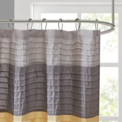 Polyester Faux Silk Shower Curtain