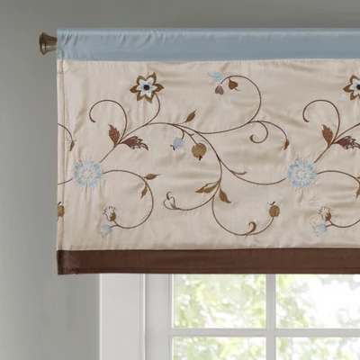 50x18" Monroe Embroidered Window Valance 2 50x18" Monroe Embroidered Window Valance - Image 2