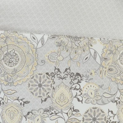 Madison Park 3pc Lian Cotton Floral Printed Reversible Duvet Cover Set 9 Madison Park 3pc Lian Cotton Floral Printed Reversible Duvet Cover Set - Image 9