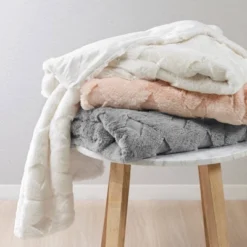 50"x60" Jane Luxury Basketweave Faux Fur Throw Blanket 20 50"x60" Jane Luxury Basketweave Faux Fur Throw Blanket -Madison Park GUEST 205cf42a c8aa 4f4e b796 b6e01278f399