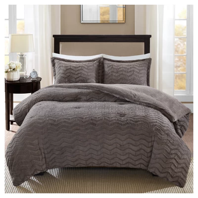 Kaplan Brushed Long Faux Fur Comforter Mini Set 1 Kaplan Brushed Long Faux Fur Comforter Mini Set