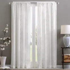 84"x50" Clarissa Diamond Sheer Curtain Panel -Madison Park GUEST 228b9b0e 016c 4b96 b57d 71affddf266a