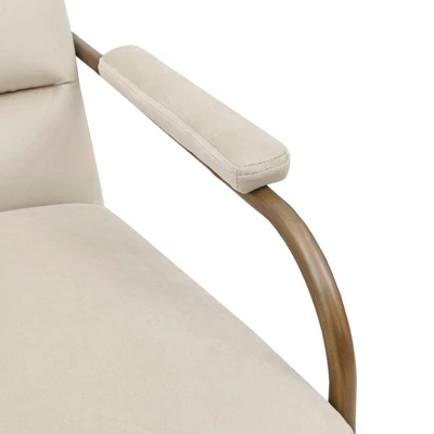 Abbot Upholstered Open Arm Metal Leg Accent Chair Beige - Madison Park 8 Abbot Upholstered Open Arm Metal Leg Accent Chair Beige - Madison Park - Image 8
