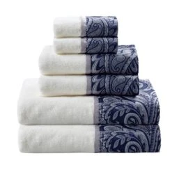 6pc Charlotte Jacquard Towel Set -Madison Park GUEST 25109844 7ee1 4af9 b07d 294e8eb5d710