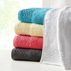 6pc Curv Jacquard Wavy Cotton Towel Set -Madison Park GUEST 277f0990 2cc0 48ab be05 c7b0c61bef2d