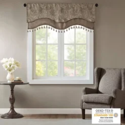 18"x50" Valerie Jacquard Window Valance -Madison Park GUEST 2c4b27e4 61e3 47e2 a36f 6e3a563d35d1