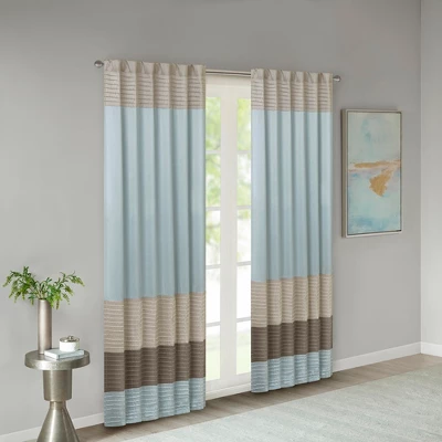 84"x50" Salem Polyoni Pintuck Light Filtering Window Curtain Panel - Madison Park 13 84"x50" Salem Polyoni Pintuck Light Filtering Window Curtain Panel - Madison Park - Image 13