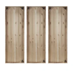 Set Of 3 Gianna Wood Wall Decor Natural -Madison Park GUEST 32827d66 9176 4e87 b224 58694901de11