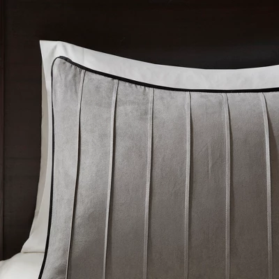 Landcaster Microsuede Pleated Comforter Set 7pc 3 Landcaster Microsuede Pleated Comforter Set 7pc - Image 3
