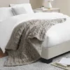 50"x60" Ruched Faux Fur Throw Blanket - Madison Park