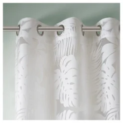 Maui Palm Leaf Burnout Window Sheer White 9 Maui Palm Leaf Burnout Window Sheer White -Madison Park GUEST 3bce694b d434 4c99 a827 63c47e92560b