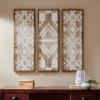 Set Of 3 Gianna Wood Wall Decor Natural