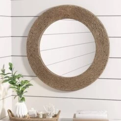 Round Cove Jute Decorative Wall Mirror Natural - Madison Park 10 Round Cove Jute Decorative Wall Mirror Natural - Madison Park -Madison Park GUEST 3e6bec87 9ae8 4e79 88df 9efef0f16d45