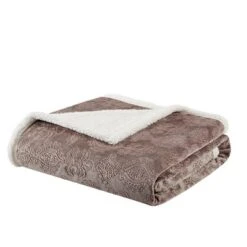 60"x70" Oversized Celia Textured Plush Throw Blanket -Madison Park GUEST 4944d00b 80e0 4a54 a108 3b4b663097d8