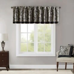 18"x50" Charlotte Jacquard Window Valance -Madison Park GUEST 4a4a9f80 f0a0 46c3 a306 9873734ebe0c