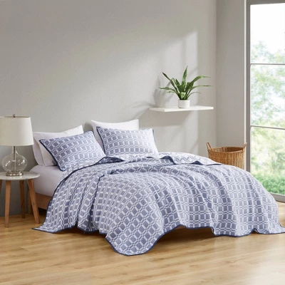 3pc Lux Reversible Matelasse Coverlet Set - Madison Park 1 3pc Lux Reversible Matelasse Coverlet Set - Madison Park