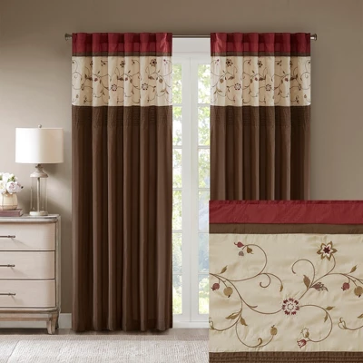 84"x50" Monroe Embroidered Light Filtering Curtain Panel 5 84"x50" Monroe Embroidered Light Filtering Curtain Panel - Image 5