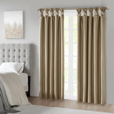 Lillian Twist Tab Total Blackout Window Curtain 1 Lillian Twist Tab Total Blackout Window Curtain