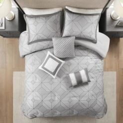 7pc Ollie Jacquard Comforter Set Gray - Madison Park 13 7pc Ollie Jacquard Comforter Set Gray - Madison Park -Madison Park GUEST 515b4407 f73c 446b 80ce f10bc0e93f67