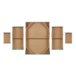 (Set Of 5) Glistening Marble Gel Coat Canvas Sand Decorative Wall Art Set Blue -Madison Park GUEST 52eedb62 21c9 4793 a61b 81b2e6ccf4db