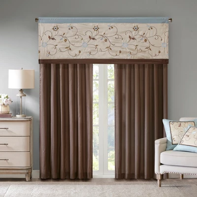 50x18" Monroe Embroidered Window Valance 4 50x18" Monroe Embroidered Window Valance - Image 4