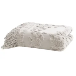 60"x50" Mila Cotton Tufted Throw Blanket -Madison Park GUEST 54f04cfe 6b65 4196 b225 e0610926ac78