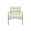 Abbot Upholstered Open Arm Metal Leg Accent Chair Beige - Madison Park