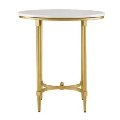 Bordeaux End Table White/Gold -Madison Park GUEST 56e4c405 cf66 423c a356 0ff5c37fdd11