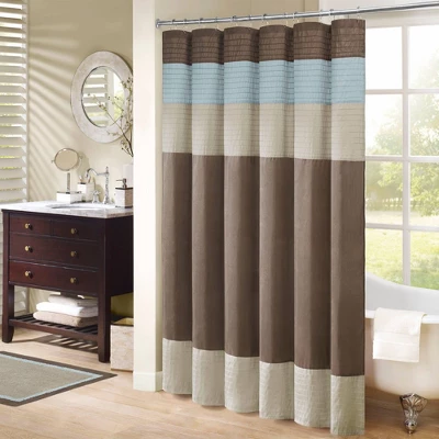 Salem Solid Pieced Polyester Shower Curtain 8 Salem Solid Pieced Polyester Shower Curtain - Image 8