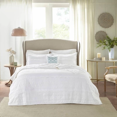 Alexis Ruffle Quilted Coverlet Set - 4pc 2 Alexis Ruffle Quilted Coverlet Set - 4pc - Image 2