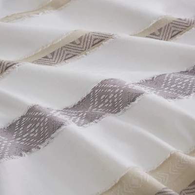 Madison Park Cove Clipped Jacquard Duvet Cover Set Multicolor Naturals 6 Madison Park Cove Clipped Jacquard Duvet Cover Set Multicolor Naturals - Image 6