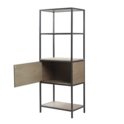 64" Callan 3 Shelf Bookcase With Storage Cabinet Gray - Madison Park -Madison Park GUEST 5e3e155e ad41 43f9 9734 79e44a911901
