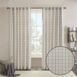 Preston Plaid Rod Pocket And Back Tab Room Darkening Curtain Panel With Fleece Lining 12 Preston Plaid Rod Pocket And Back Tab Room Darkening Curtain Panel With Fleece Lining -Madison Park GUEST 5f341245 3b71 41c9 9383 fd5f02994d0c