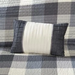 6pc Warren Herringbone Quilted Reversible Coverlet Set With Decorative Pillows - Madison Park -Madison Park GUEST 62734586 6585 4e71 b619 6680fe56f77b