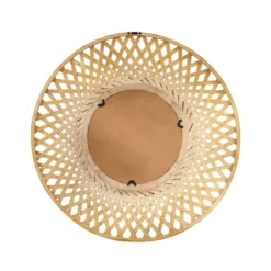 Round Reed Bamboo Decorative Wall Mirror Natural - Madison Park -Madison Park GUEST 63a13400 f3d2 4d50 8ac1 60c176b53ec4