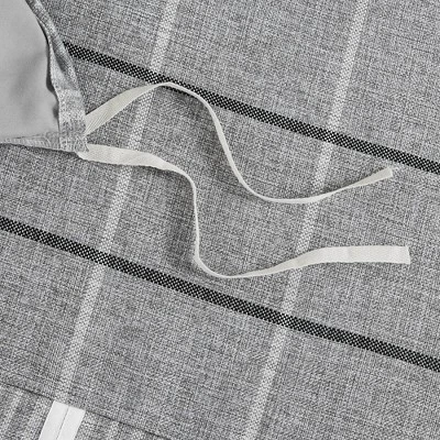 Madison Park 3pc King/California King Oakdale Faux Linen Jacquard Duvet Cover Set Gray 8 Madison Park 3pc King/California King Oakdale Faux Linen Jacquard Duvet Cover Set Gray - Image 8